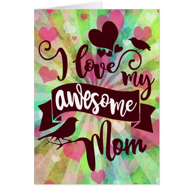 I Love My Awesome Mum Typography (Front)