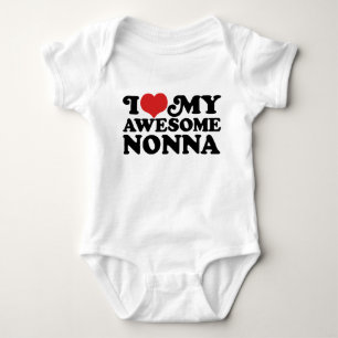 I Love My Awesome Nonna Baby Bodysuit