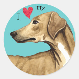 I Love my Azawakh Classic Round Sticker