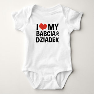 I Love My Babcia & Dziadek Baby Bodysuit