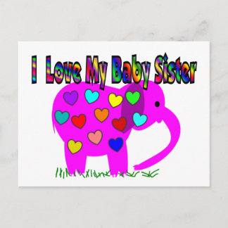I Love My Baby Sister Postcard