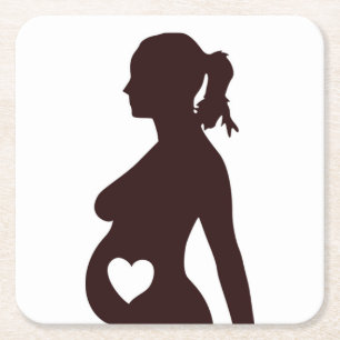 I LOVE MY BABY SQUARE PAPER COASTER