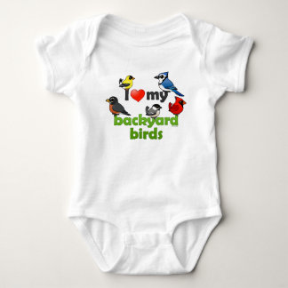 I Love My Backyard Birds Baby Bodysuit