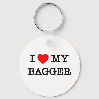 I Love My BAGGER Key Ring