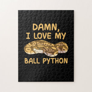 I Love My Ball Python Jigsaw Puzzle