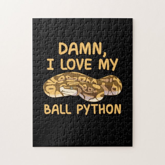 I Love My Ball Python Jigsaw Puzzle (Vertical)