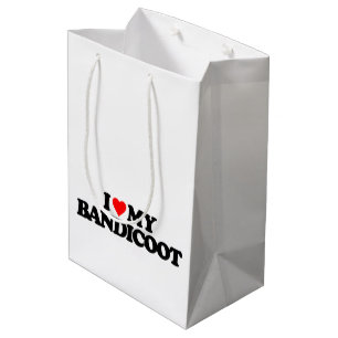 I LOVE MY BANDICOOT MEDIUM GIFT BAG