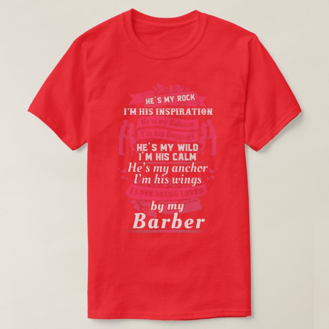 I Love My Barber 2 T-Shirt (Design Front)
