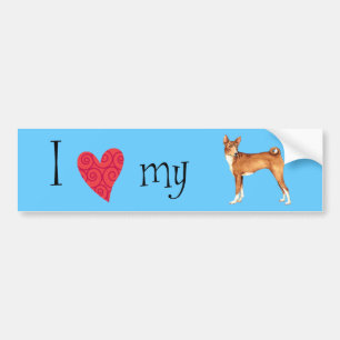 I Love my Basenji Bumper Sticker