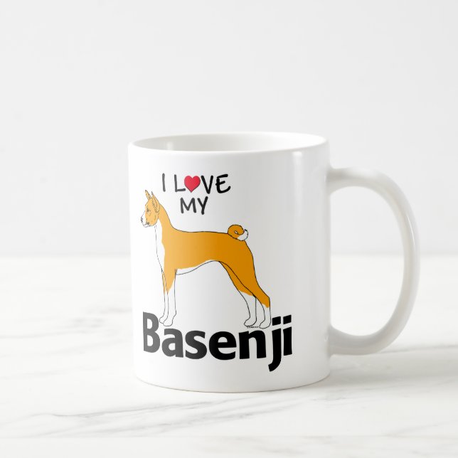 I Love my Basenji Coffee Mug (Right)