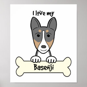 I Love My Basenji Poster