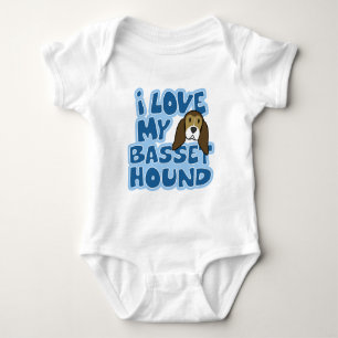 I Love My Basset Hound Baby Creeper
