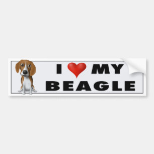 I Love My Beagle BEA1 Bumper Sticker