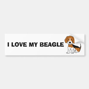 I Love my Beagle Bumper Sticker