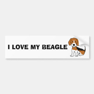 I Love my Beagle Bumper Sticker