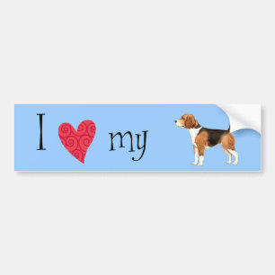 I Love my Beagle Bumper Sticker