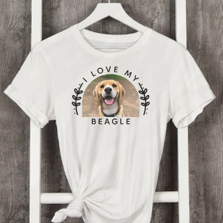 I Love My Beagle Dog Photo T-Shirt