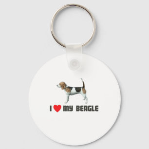 I Love My Beagle Key Ring