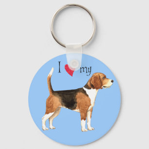 I Love my Beagle Key Ring