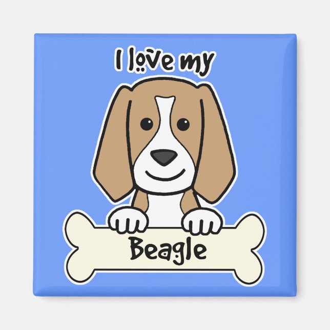 I Love My Beagle Magnet (Front)