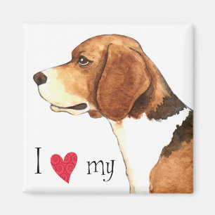 I Love my Beagle Magnet