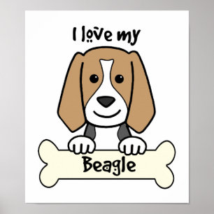 I Love My Beagle Poster