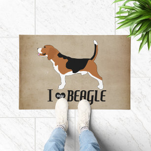 I Love my Beagle Rustic Doormat