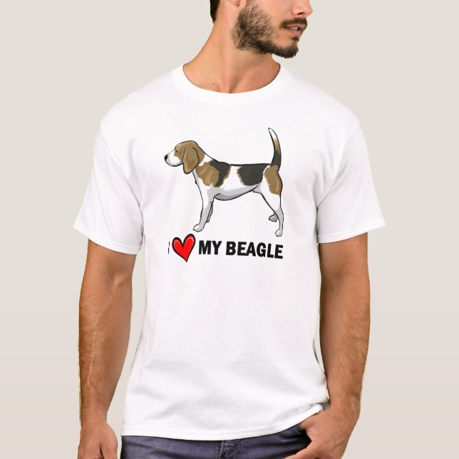 I Love My Beagle T-Shirt (Front)