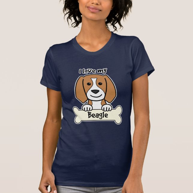 I Love My Beagle T-Shirt (Front)