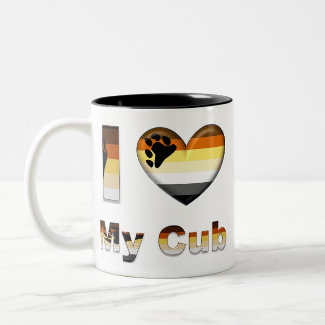 I Love My Bear / Cub Two-Tone Coffee Mug (Left)