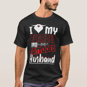 I Love My Bearded And Tattooed Husband For Wife T-Shirt