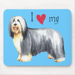 I Love my Bearded Collie Mouse Mat