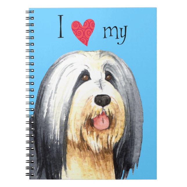 I Love my Bearded Collie Notebook (Front)