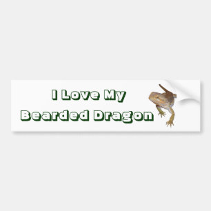 I Love My Bearded Dragon Bumper Sticker