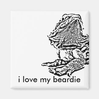 i love my beardie magnet