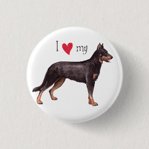 I Love my Beauceron 3 Cm Round Badge