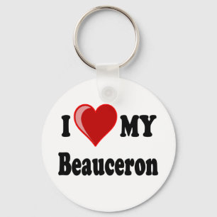I Love My Beauceron Dog Key Ring
