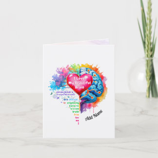 I Love My Beautiful Brain, You Matter Folded Card