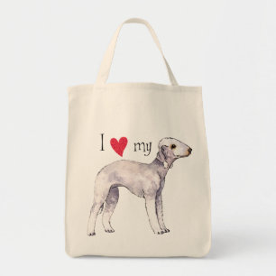 I Love my Bedlington Terrier Tote Bag