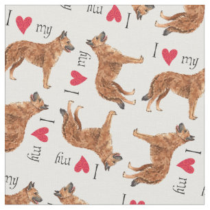 I Love my Belgian Laekenois Fabric