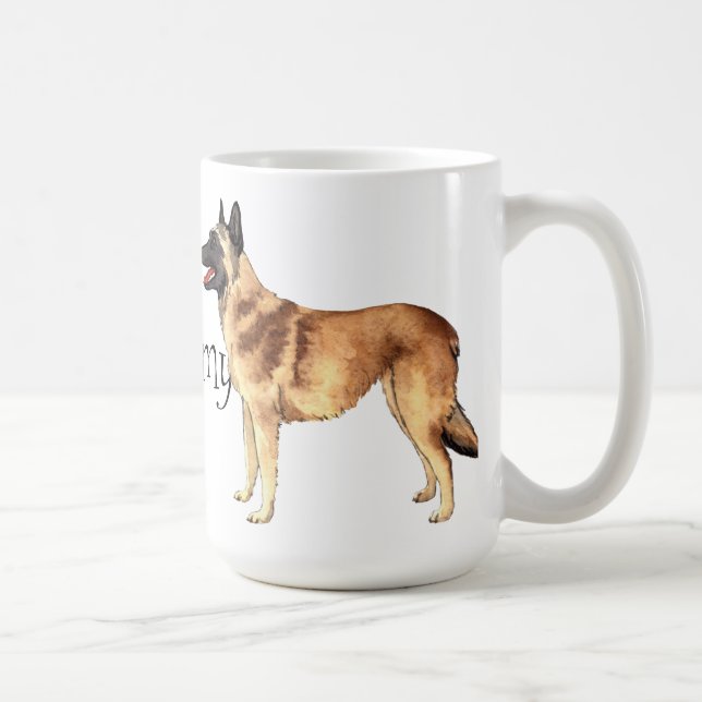 I Love my Belgian Malinois Coffee Mug (Right)