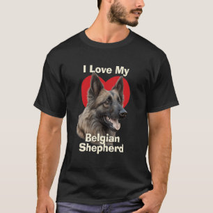 I Love My Belgian Shepherd Puppy Dog T-Shirt