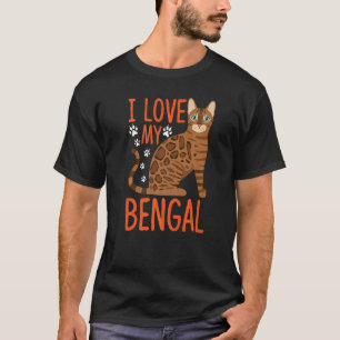 I Love My Bengal Bengal Cat Costume Bengal Cat   T-Shirt