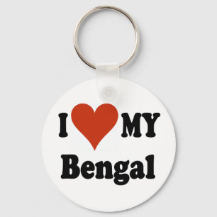 I Love My Bengal Cat Merchandise Key Ring