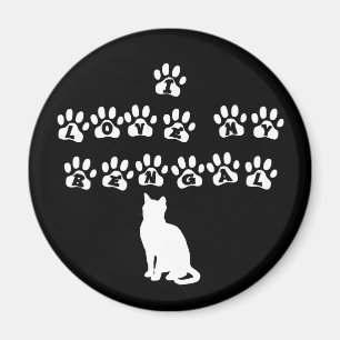 I Love My Bengal--White Text Magnet