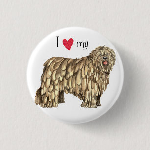 I Love my Bergamasco 3 Cm Round Badge