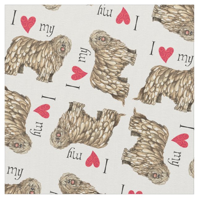 I Love my Bergamasco Fabric (Close Up)