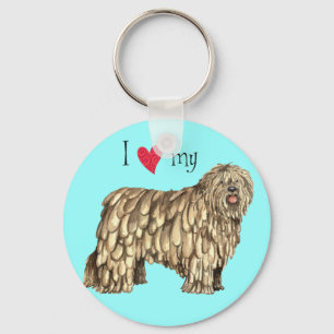 I Love my Bergamasco Key Ring