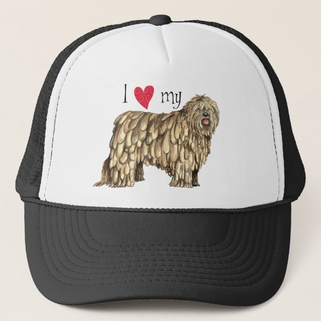 I Love my Bergamasco Trucker Hat (Front)