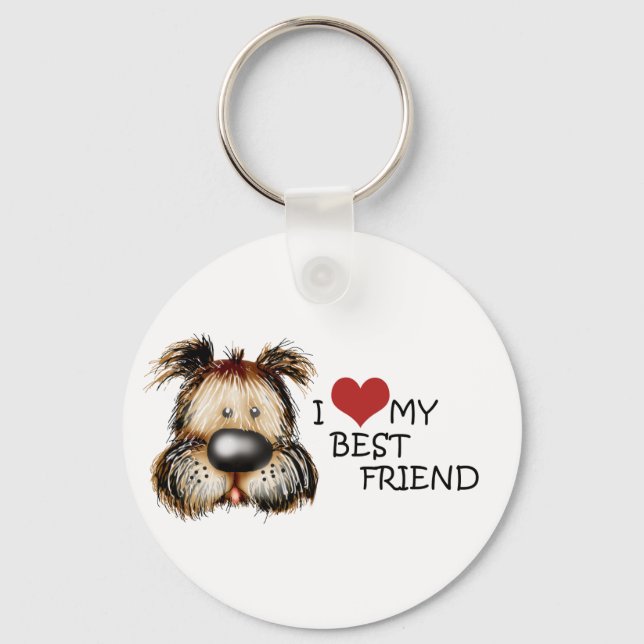 I Love My Best Friend Keychain (Front)